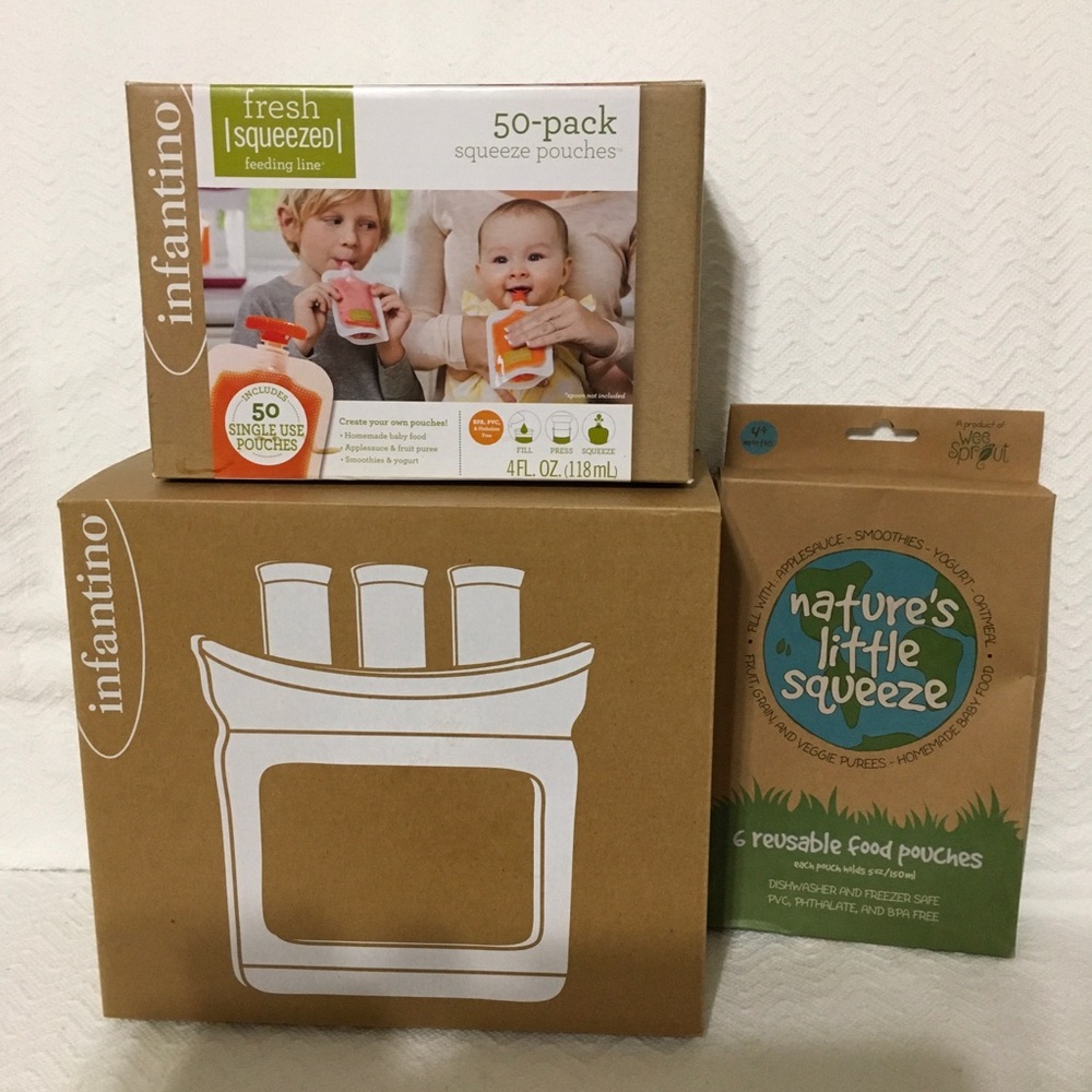 Infantino Squeeze Station Baby Food Pouch Filler and Pouches